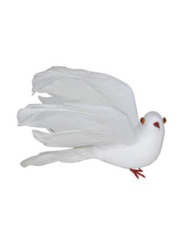 [553528] Funny Fashion | Duif Wit 15cm 