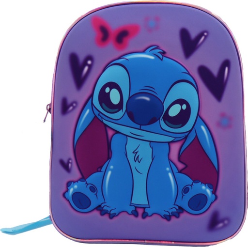 [553568] Lilo & Stitch | Rugzak 3D Blauw/Paars 32x12x26cm  