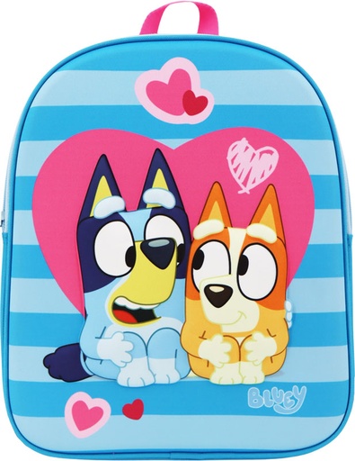 [553570] Bluey | Rugzak 3D Blauw/Wit 32x12x26cm - 