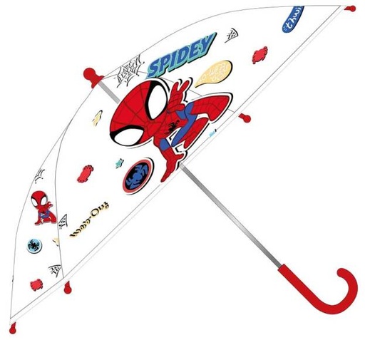 [553609] Spiderman | Paraplu Transparant/Rood 66cmxØ69cm