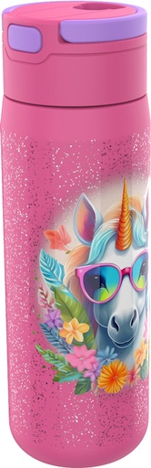 [553634] Lunch Buddies | Drinkfles Unicorn Flower RVS 600ml