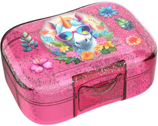 [553637] Lunch Buddies | Koekendoosje Unicorn Flower Roze 130x95x50m