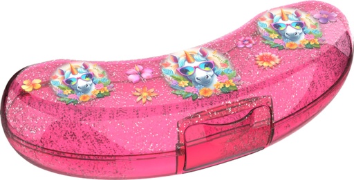 [553638] Lunch Buddies | Fruitdoos Banaan Unicorn Flower Roze 230x85x50mm