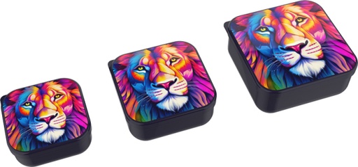 [553644] Lunch Buddies | Bewaarpotje Leeuw Snack Box 3 in 1
