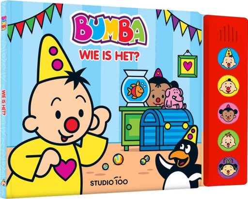 [553671] Bumba | Boek Wie is het? Geluidenboek Hardcover 223,5x213,5mm 