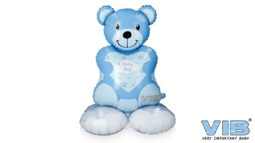 [553867] VIB | Ballon Beer Folie Baby Boy Staand Blauw 89cm