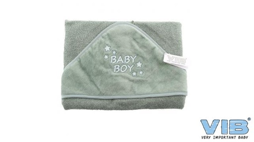 [553910] VIB | Badcape Baby Boy Mosgroen 75x75cm