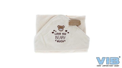 [553918] VIB | Badcape Love You Beary Much Beige 75x75cm