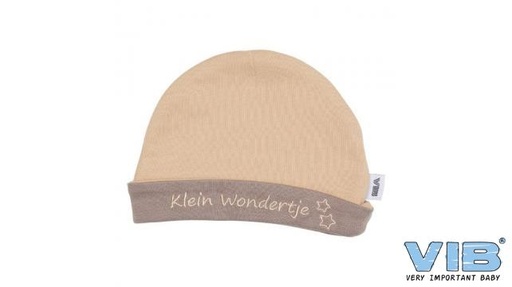 [553926] VIB | Muts Klein Wondertje Beige/Bruin 0-3m