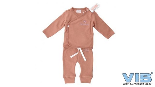 [553952] VIB | Outfit Baby Girl Wikkelshirt/Broek Oud Roze 0-3m
