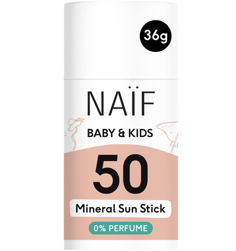 [554086] Naif | Sun Minerale Zonnebrand Stick vr Baby & Kids SPF50 0% Parfum 36g