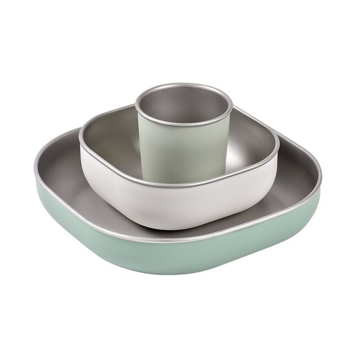 [554177] Beaba | Eetset RVS Sage Green 3-delig