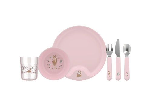 [554234] Mepal | Eetset Mio Fairy Garden Roze 6-delig
