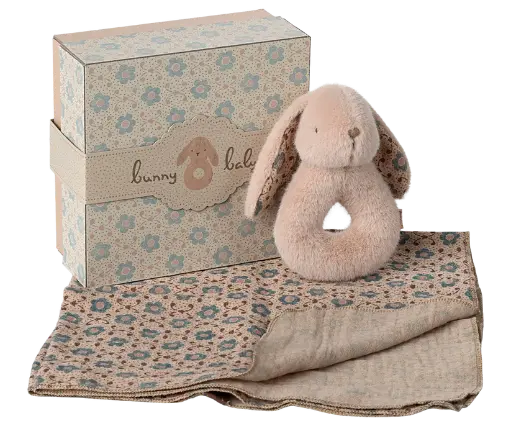 [554251] Maileg | Bunny rattle set - Powder
