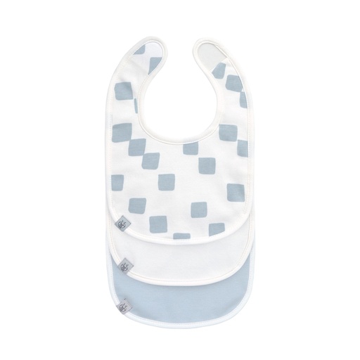 [554308] Laessig | Slabbetje Newborn Happy Fruits Light Blue Velcrosluiting 3-pack