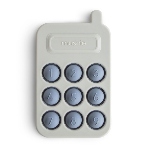 [555058] Mushie | Educatief Speelgoed Press Toy Phone  Siliconen/Kunststof Tradewinds Blauw