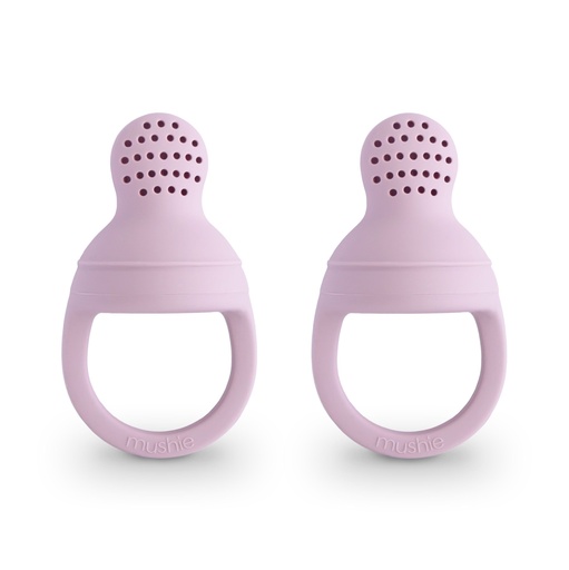 [555063] Mushie | Sabbelspeen Fresh Food Feeder Soft Lilac Siliconen Paars 2-pack