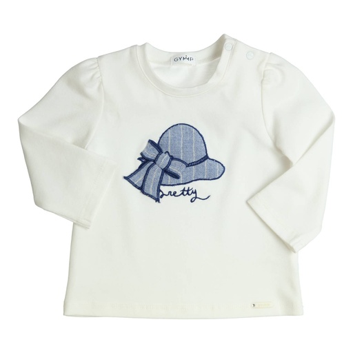 Gymp | T-shirt Girls Longsleeve Aerodoux Off White/Blue