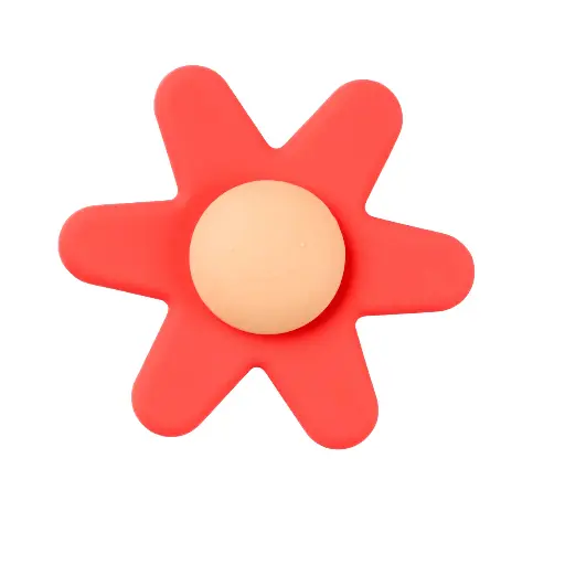 [555579] Nattou | Activiteitenspeelgoed Bloem Spinner Silicone Roze 9cm