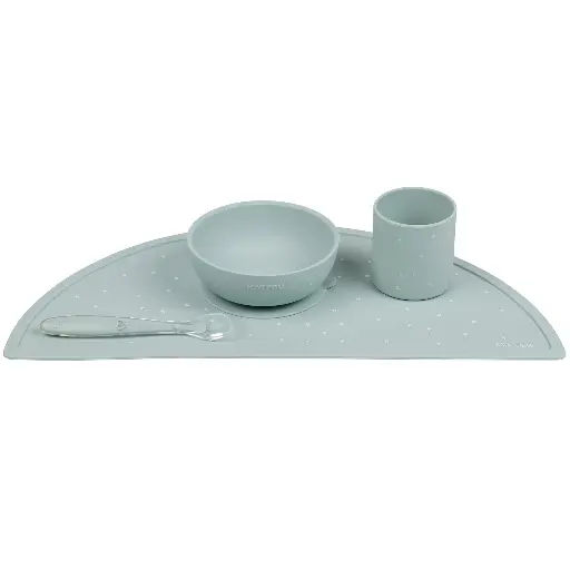 [555649] Nattou | Eetset Silicone Sterren Groen 4-pack