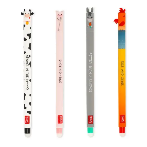 [556207] Legami | Balpen Farm Sweet Farm Erasable Gel Pens 4pack