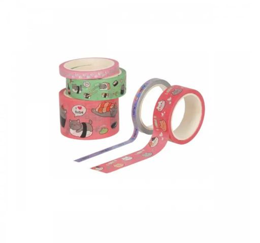 [556495] Legami | Tape Sticky Paper Tape Kitty 5-pack