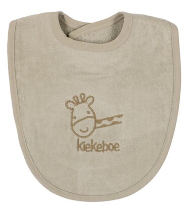 [556570] PetitVillain | Slabbetje Kiekeboe Giraf Badstof Zand 25x34cm
