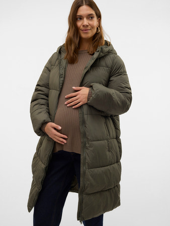 Mamalicious | Jas Mlursa Long Puffer Jacket Kambaba