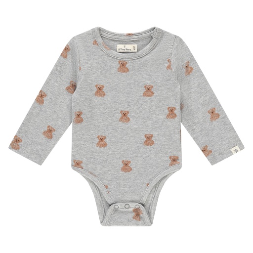 A Tiny Story | Body Baby T-shirt Longsleeve Light Grey Melange