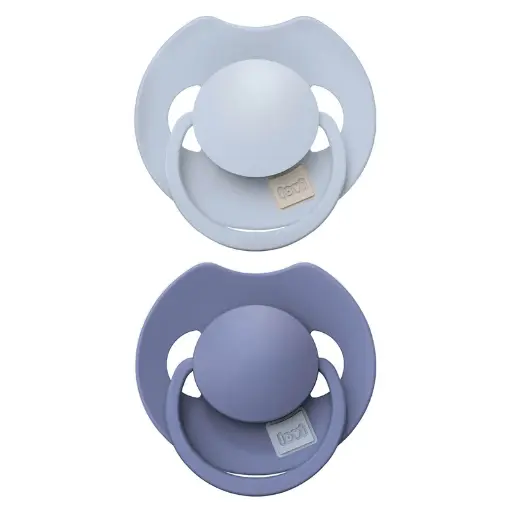 [557011] Difrax | Fopspeen Dynamisch Prime Baby Blue/Blue 6-18m 2-pack