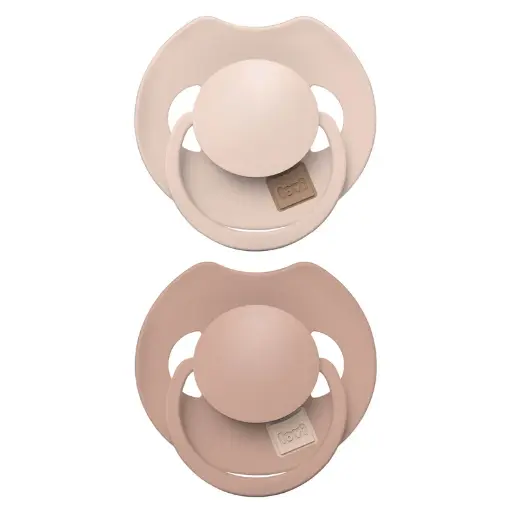 [557014] Difrax | Fopspeen Dynamisch Prime Nude/Blush +18M 2-pack