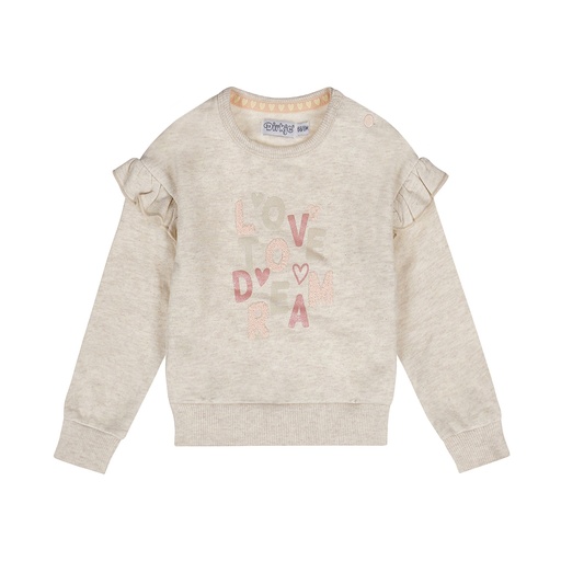 Dirkje | Pull Girls Lovely Sweater Dropped Shoulder Off White