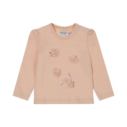 Dirkje | T-shirt Girls Lovely Longsleeve Light Pink