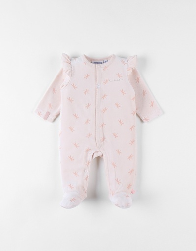Noukies | Pyjama Popsie Gigi & Louli Fluweel Popsie Roze