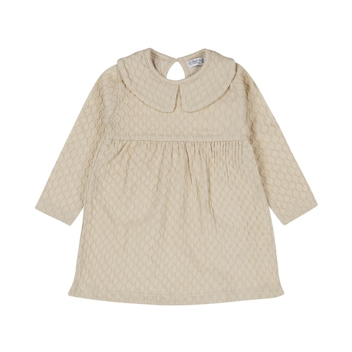 Dirkje | Jurk Girls Pretty Fall Dress Longsleeve Beige Grey