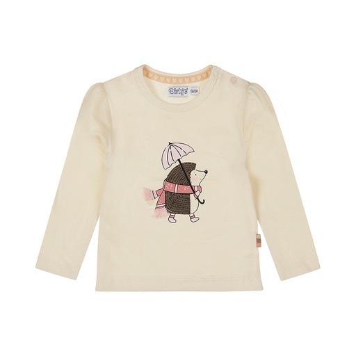 Dirkje | T-shirt Girls Berry T-shirt Longsleeve Off White