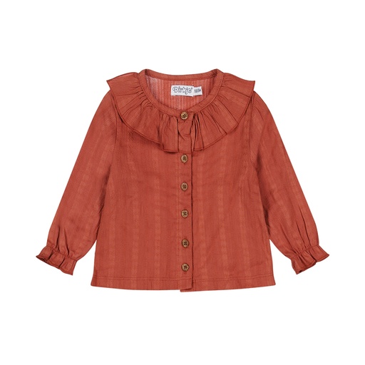 Dirkje | Blouse Girls Berry Blouse Longsleeve Terra