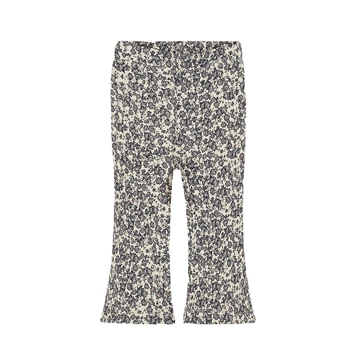 Dirkje | Broek Girls Little Flower Flared Trousers Off White