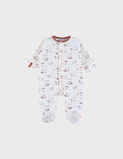 Noukies | Pyjama Mammoet Fluweel All Over Mammoet