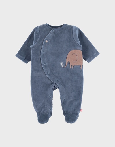 Noukies | Pyjama Jungle Fluweel Blauw