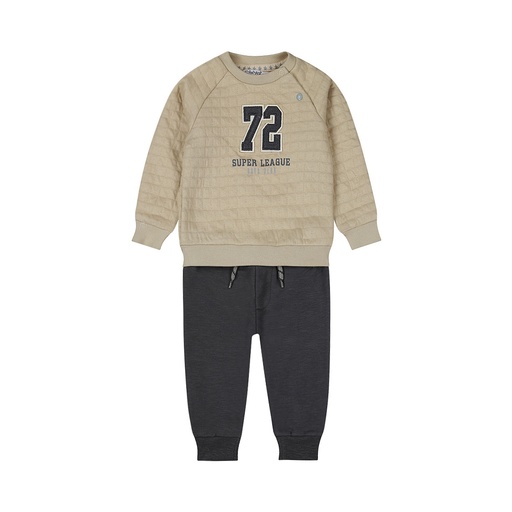 Dirkje | Outfit Boys Frosty Friends Babysuit Pebble 2-delig