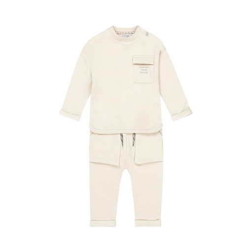 Dirkje | Outfit Boys Frosty Friends Babysuit Pebble 2-delig