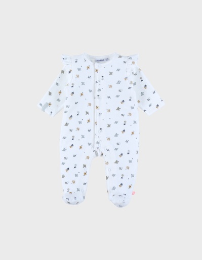 Noukies | Pyjama Lovely Bird Fluweel All Over Vogels
