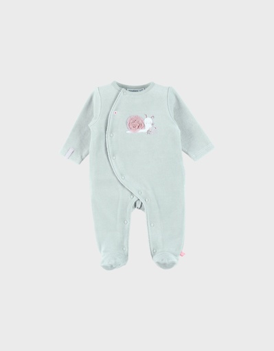 Noukies | Pyjama Romantic Flowers Fluweel Blauw