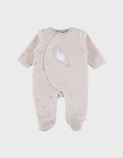 Noukies | Pyjama Newborn Fluweel Zeehond
