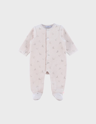 Noukies | Pyjama Newborn Fluweel All Over Zeehond