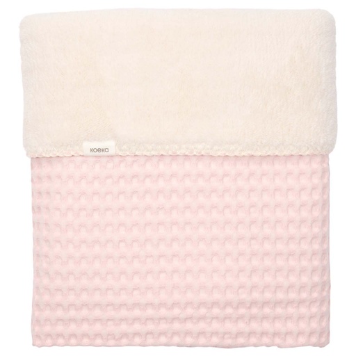 [558763] Koeka | Deken Wieg Oslo Wafel/Teddy Cotton Candy 75x100cm