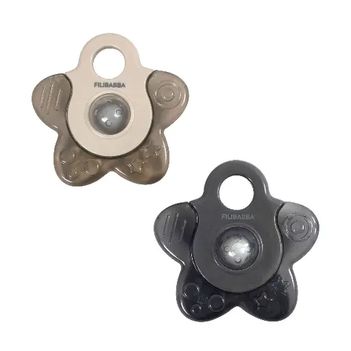 [559018] Filibabba | Bijtring Koelbijtring Ster Grijs 2-pack