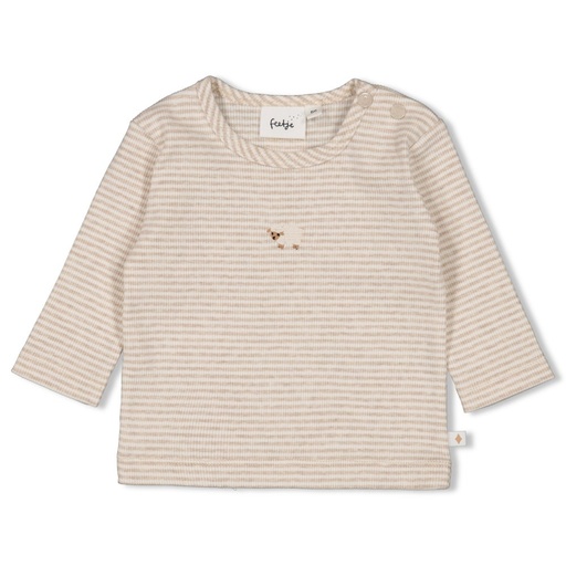 Feetje | T-shirt Sleepy Sheepy Longsleeve Stripes Taupe Melange