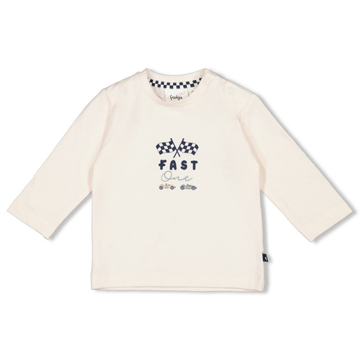 Feetje | T-shirt Let's Go! Longsleeve Off White